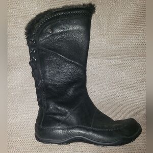 Size 8 The North Face Janey ll Insulated Black Winter Boots Warm Fur Trim Shoes
